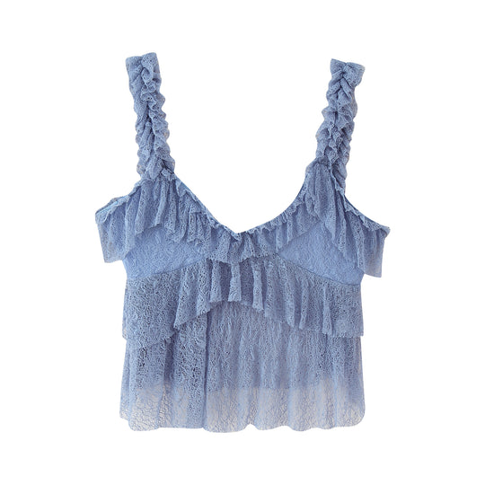 Damen langer Spitzenrock Fudus