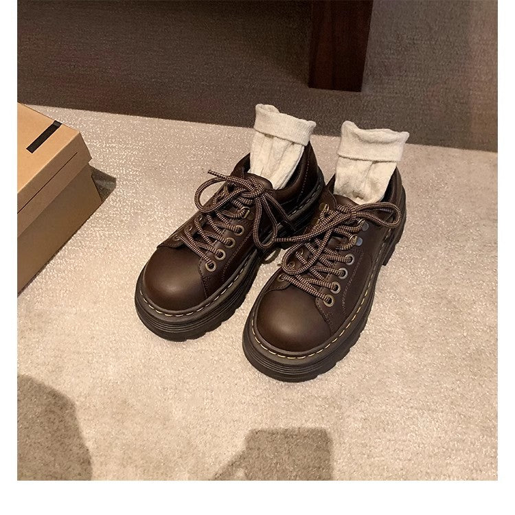 Damen Chunky Schnürschuhe Profilsohle Modernes Design