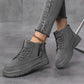 Damen Chunky Booties mit rutschfester Sohle und seitlichem Reißverschluss Fudus