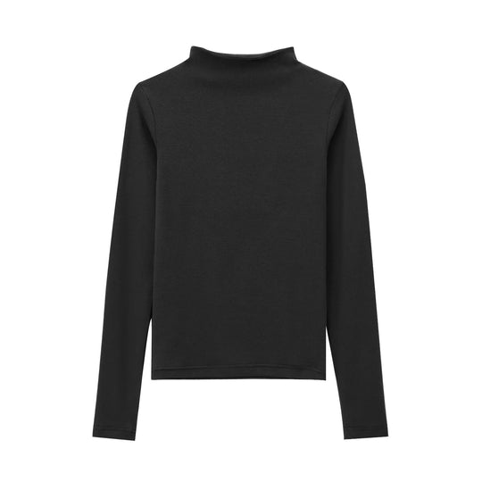 Damen langärmliges Rollkragenoberteil Fudus