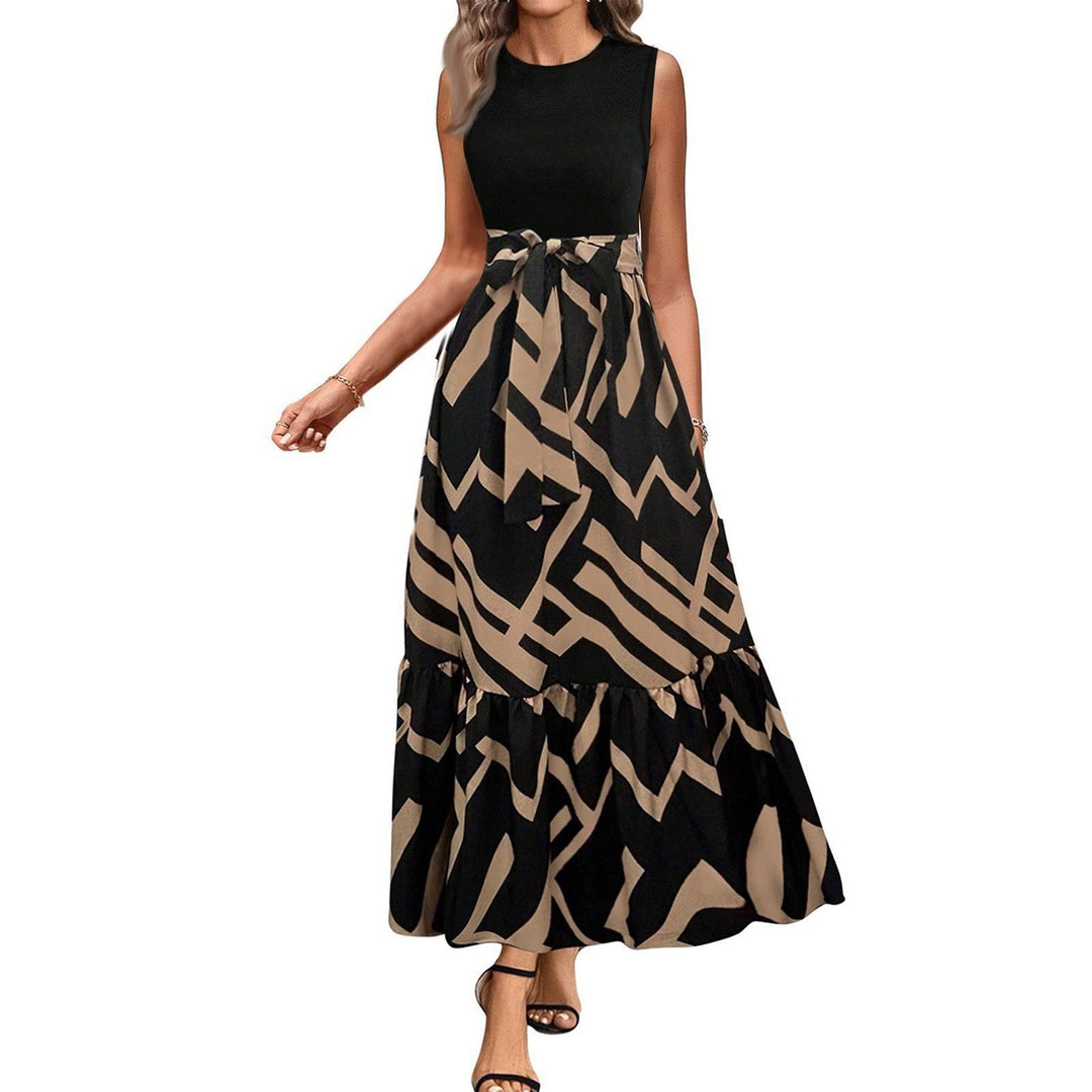 Damen Langärmeliges Maxikleid mit asymmetrischem Schnitt und fließendem Material Fudus