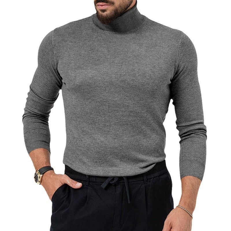 Herren Rollkragenpullover mit feiner Strickstruktur und lässigem Schnitt Fudus