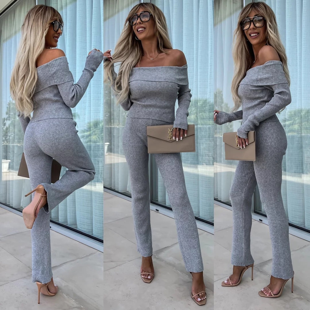 Damen Kombinierter Strickanzug Fudus