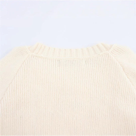 Damen Komfortabler Strickpullover mit großzügigem Schnitt Fudus