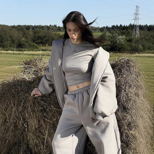 Damen kuschelige Kapuzenjacke