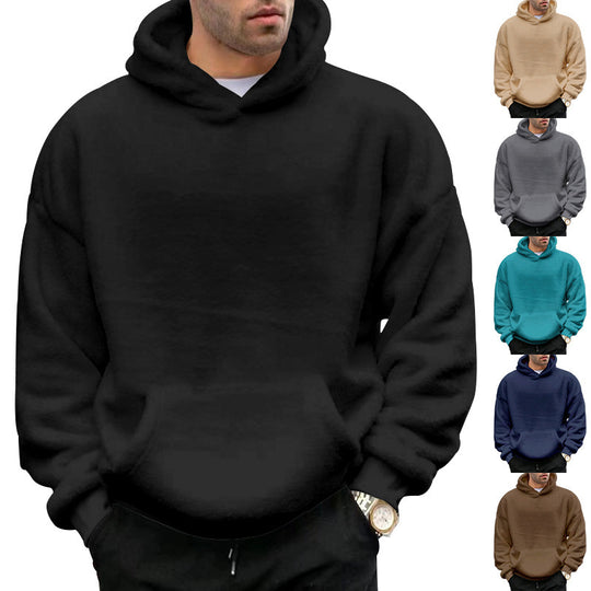 Damen kuscheliger Fleece-Hoodie mit praktischen Taschen Fudus