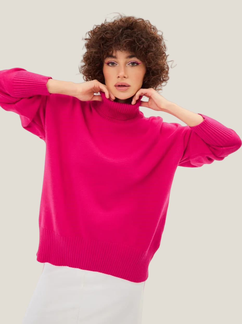 Damen Hochwertiger Rollkragenpullover Fudus