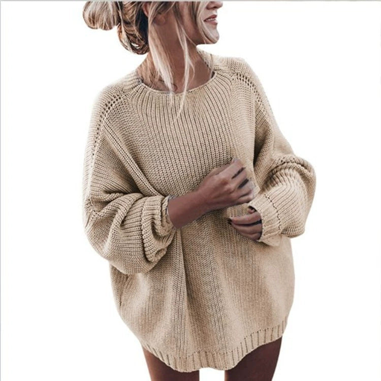 Damen Oversized Strickpullover Mit Lässigem Schnitt