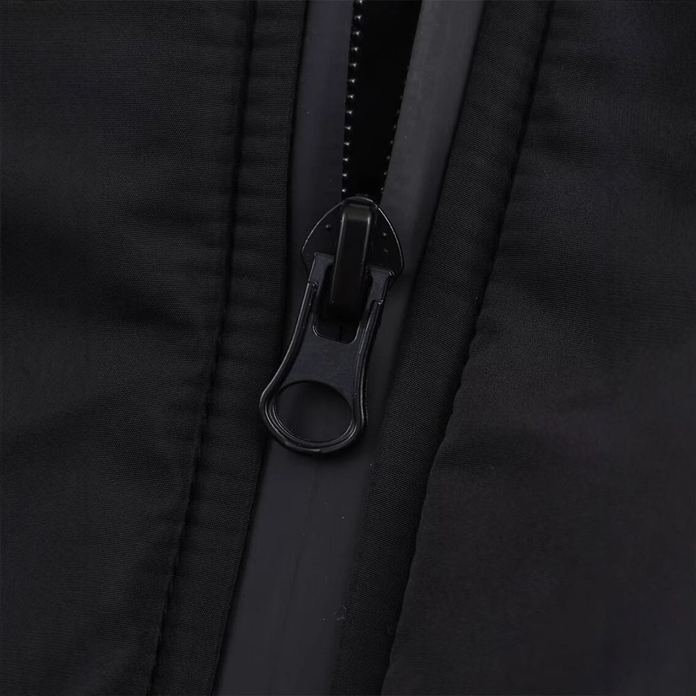 Damen kurze Winterjacke mit hohem Kragen und elastischen Bündchen Fudus