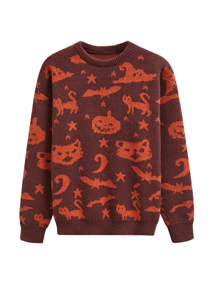 Damen Halloween Pullover Fudus