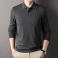 Herren elegantes Langarm-Polo mit modernem Kragen und stylischen Akzenten Fudus