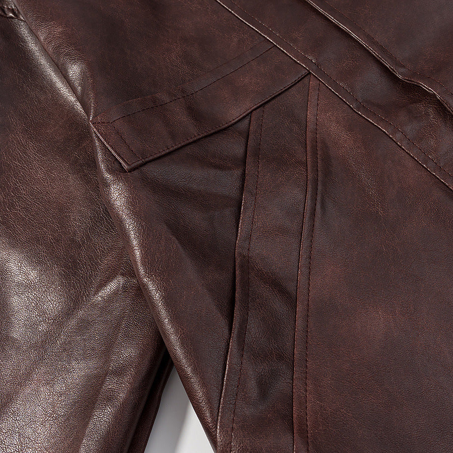 Damen Kunstlederjacke im modernen Schnitt mit lässigen Taschen Fudus