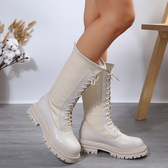 Damen Hohe Schnürstiefel Fudus