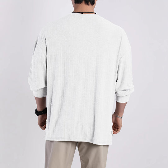 Damen Langarmshirt mit lässigem Schnitt und atmungsaktiver Baumwollmischung Fudus