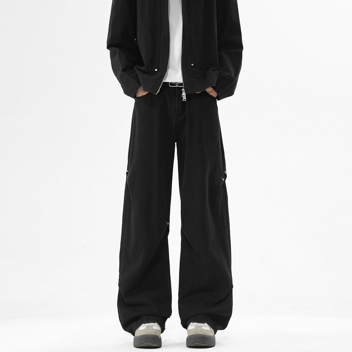 Herren baggy Jeanshose mit lässigem Schnitt und praktischen Taschen Fudus