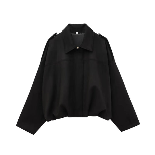 Damen lässige Oversize-Jacke aus hochwertigem Material Fudus