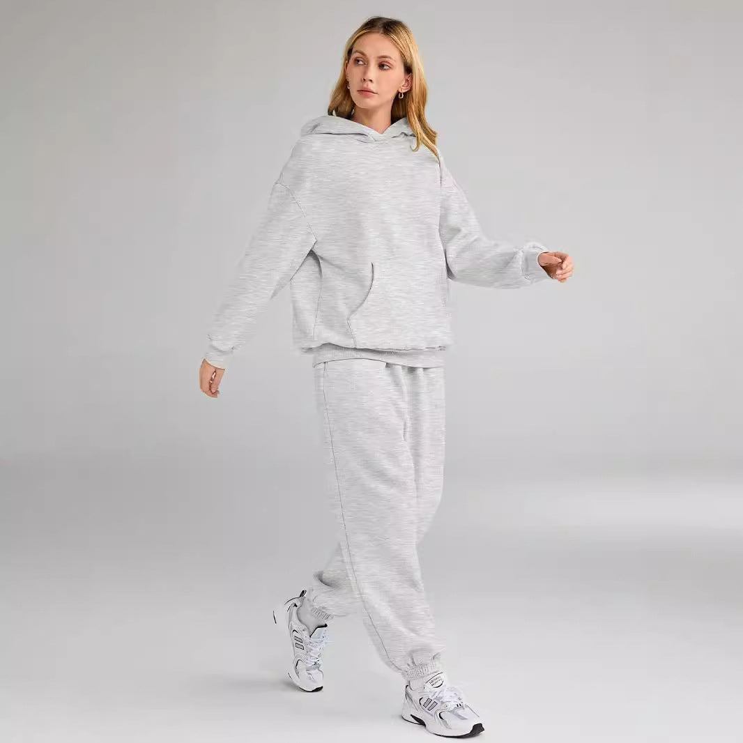 Damen Kapuzensweatanzug mit hochgeschlossenem Kragen und elastischen Bündchen Fudus