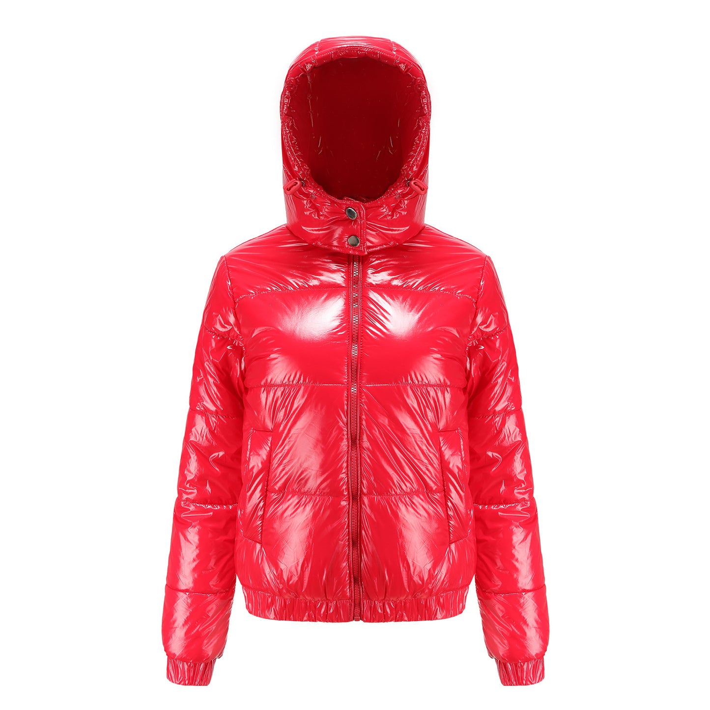 Damen Glänzende Winterjacke