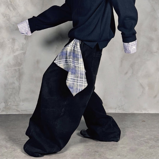 Damen lässige Cargo-Jeans mit weitem Schnitt und bewährtem Design Fudus