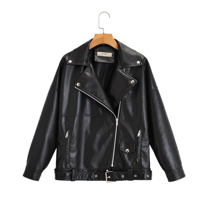 Damen lässige Oversize-Bikerjacke Fudus