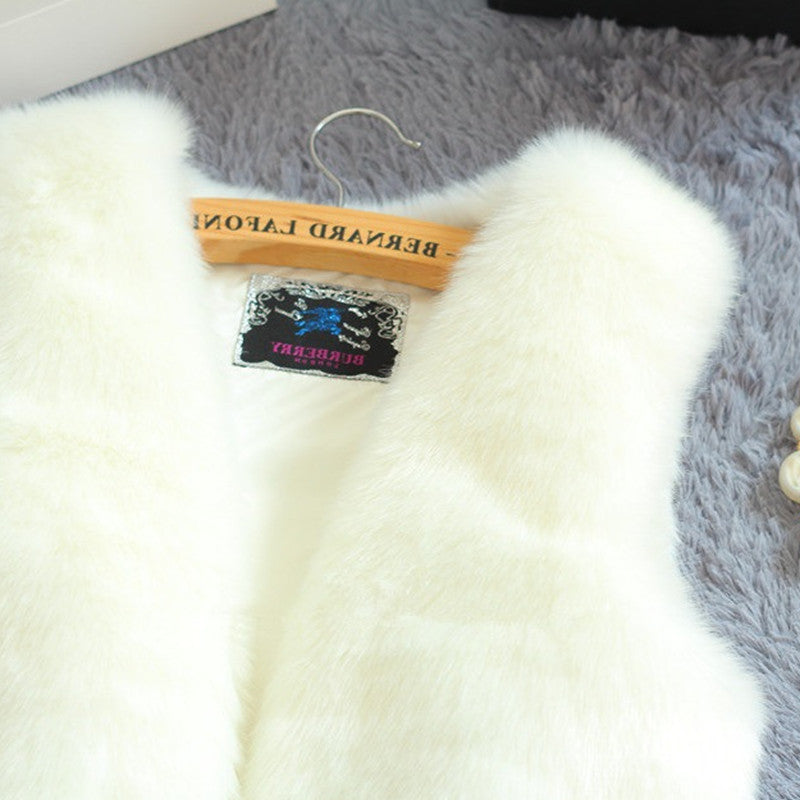 Damen Kuschelige Kunstfellweste Fudus