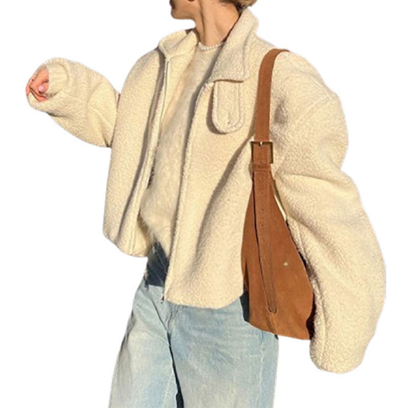 Damen Kuscheljacke im stylischen Oversized-Design Fudus