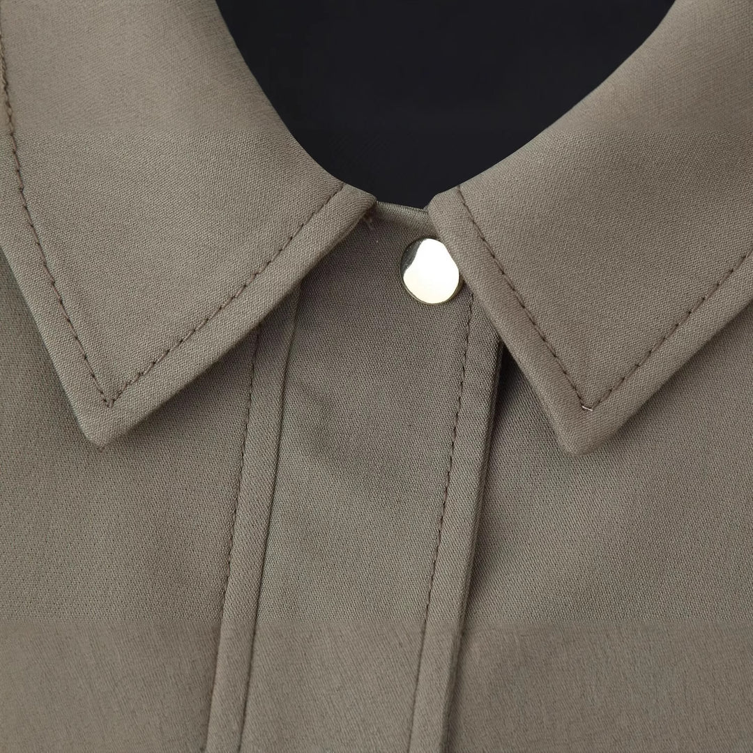 Damen lässige Overshirtjacke mit praktischen Pattentaschen Fudus