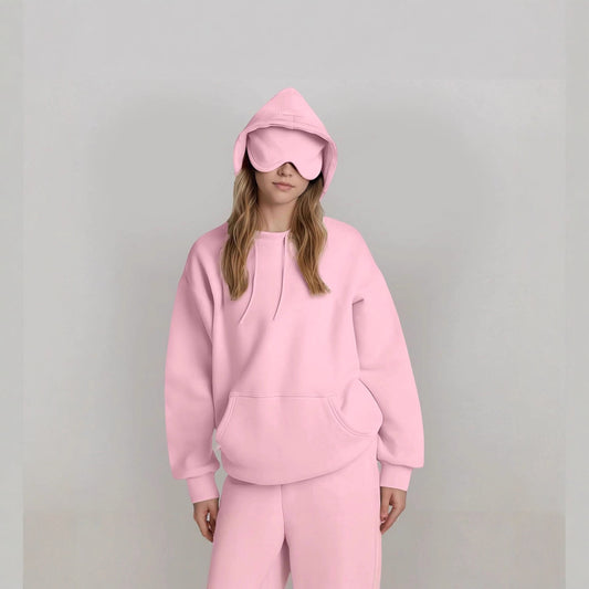 Damen Kapuzenpullover mit integrierter Schlafmaske Fudus