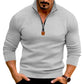 Herren Stepppullover mit modernem Zipper und schmalem Schnitt Fudus