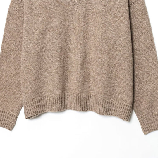 Damen komfortabler V-Ausschnitt Pullover Fudus