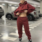 Damen Hoodies und Jogginghose Set Fudus