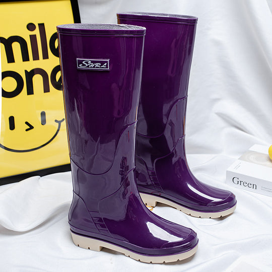 Damen Hochwertige, wasserdichte Gummistiefel mit rutschfester Sohle und verstärktem Schaftrand