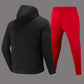 Damen Hoodie- und Jogginghose-Set mit farbenfrohem Comicdruck Fudus