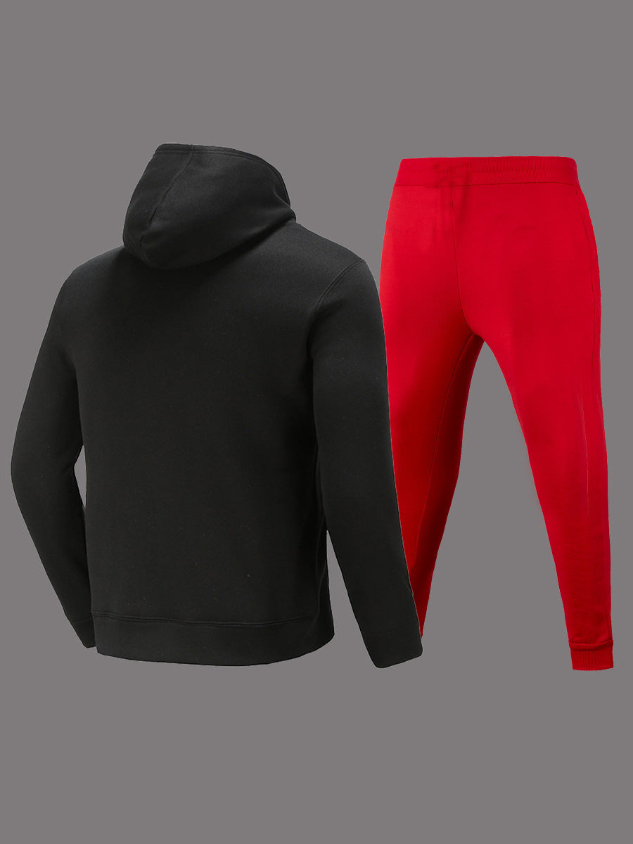 Damen Hoodie- und Jogginghose-Set mit farbenfrohem Comicdruck Fudus
