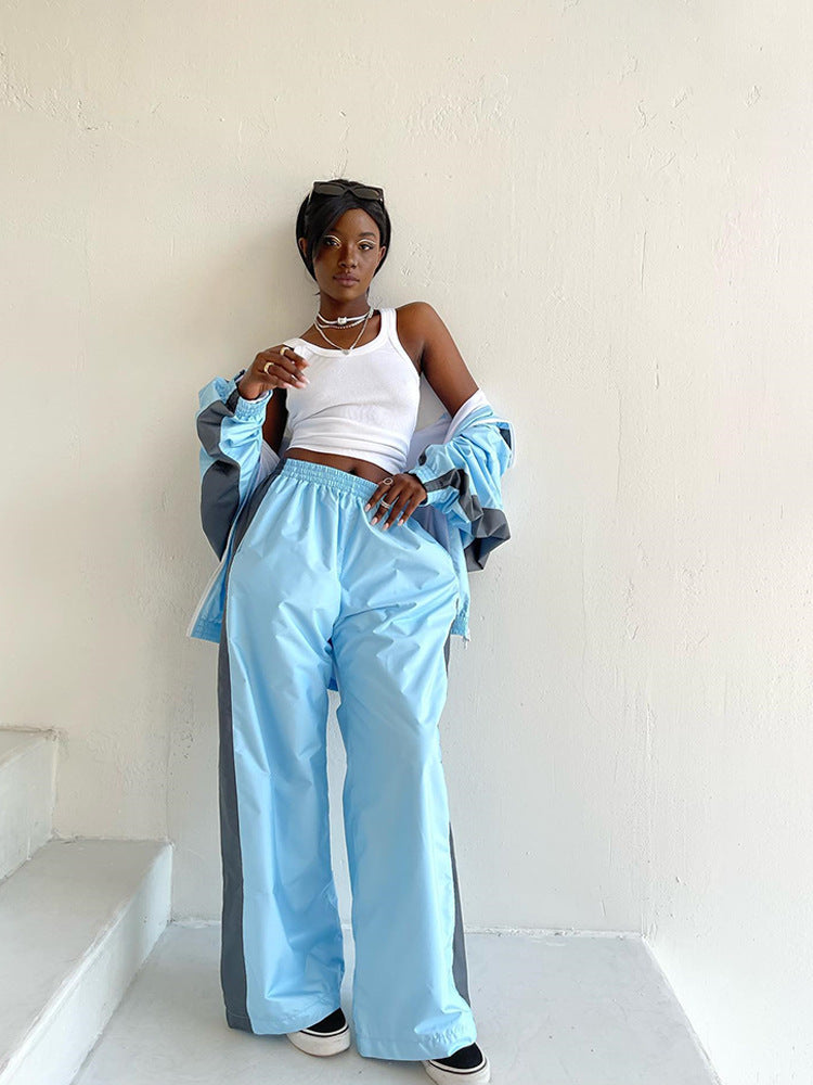 Damen Trendiger Kontrast Cardigan Mit Hosen Set