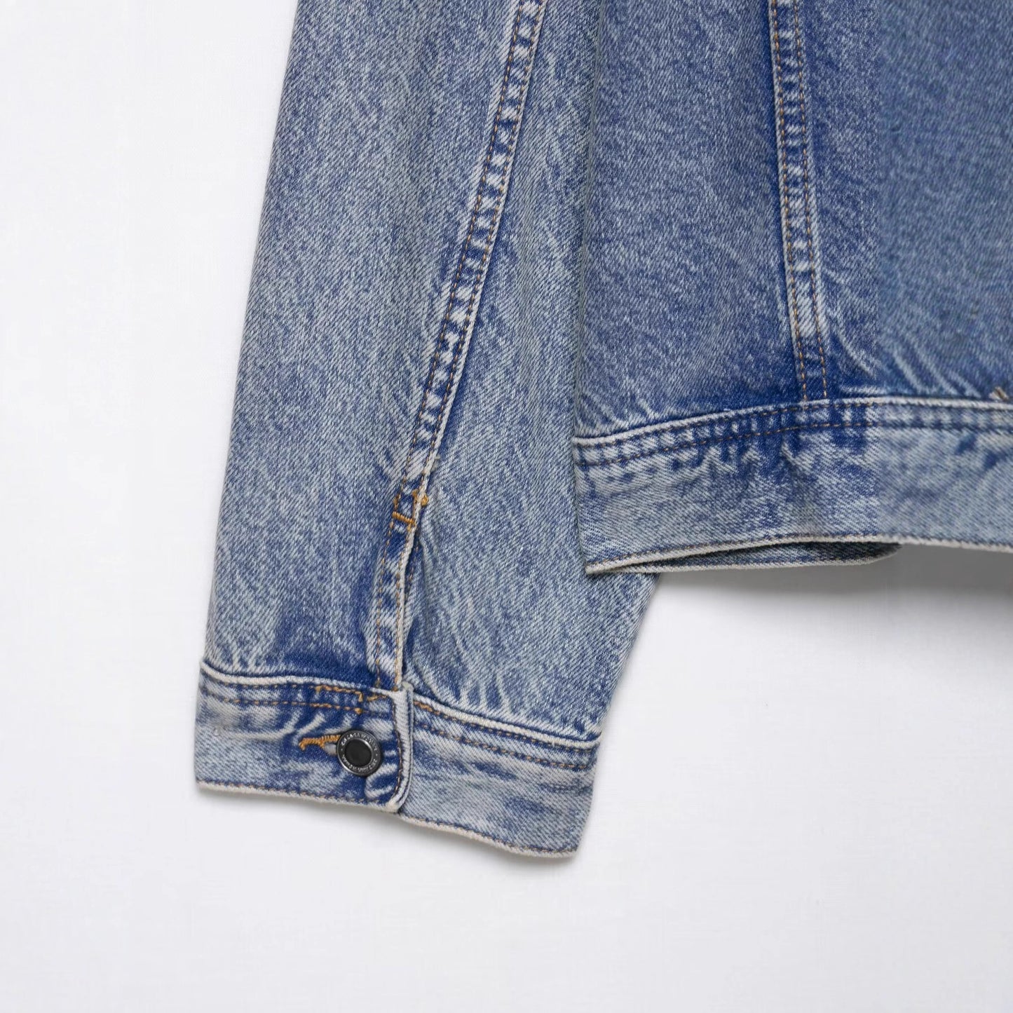 Damen Jeansjacke mit asymmetrischem Reißverschluss und vintage Effekt Fudus