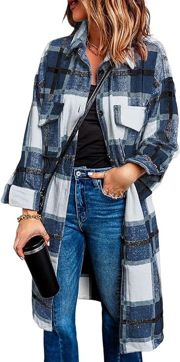 Damen lässige Karojacke Fudus