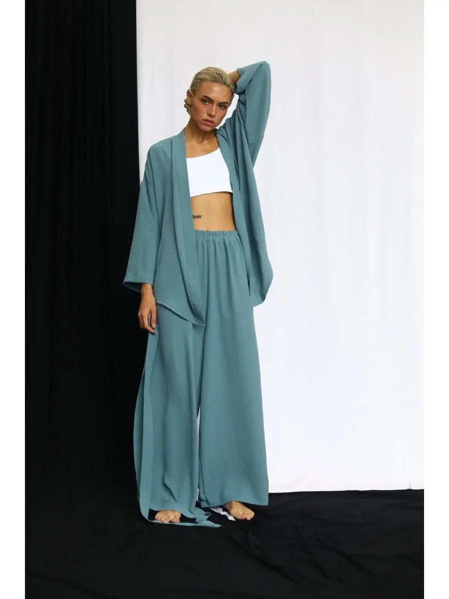 Damen Eleganter Kimono Morgenmantel