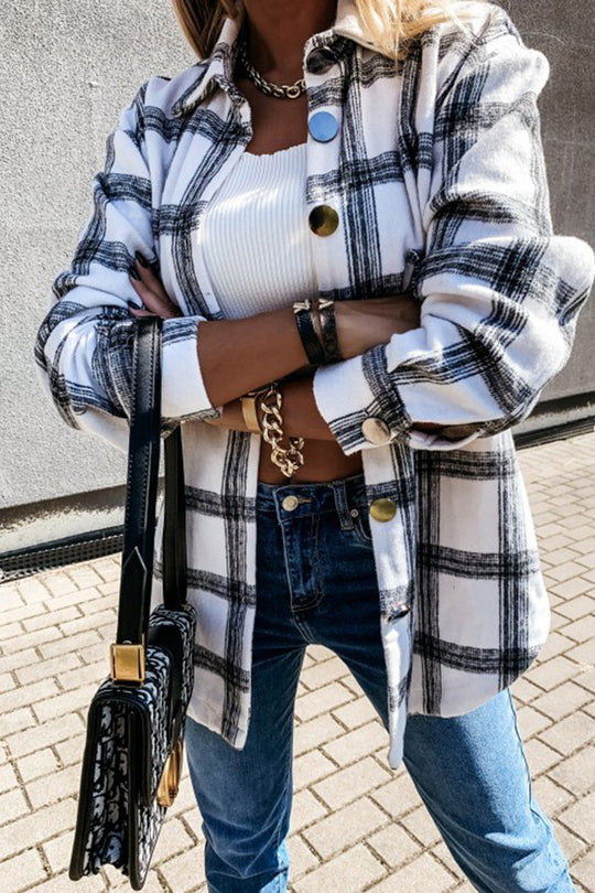 Damen Karierte Fleecejacke Fudus