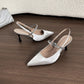 Damen Elegante Sling Pumps Riemchen
