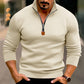 Herren Stepppullover mit modernem Zipper und schmalem Schnitt Fudus