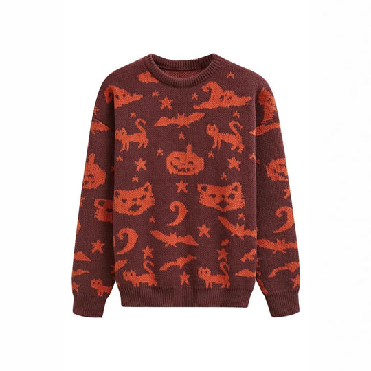 Damen Halloween Pullover Fudus