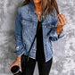 Damen Jeansjacke mit modischen Destroyed-Details und klassischen Brusttaschen Fudus