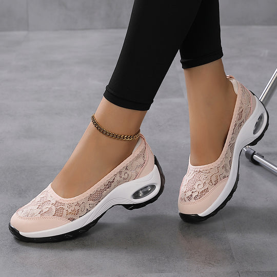 Damen Komfortable Schnürschuhe mit hochelastischem Obermaterial und dämpfender Sohle Fudus