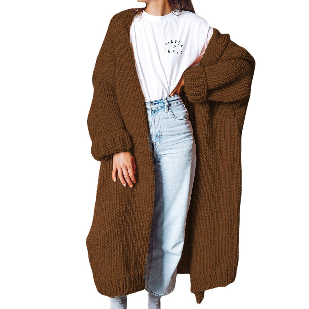 Damen Grobstrick Oversized Cardigan Fudus