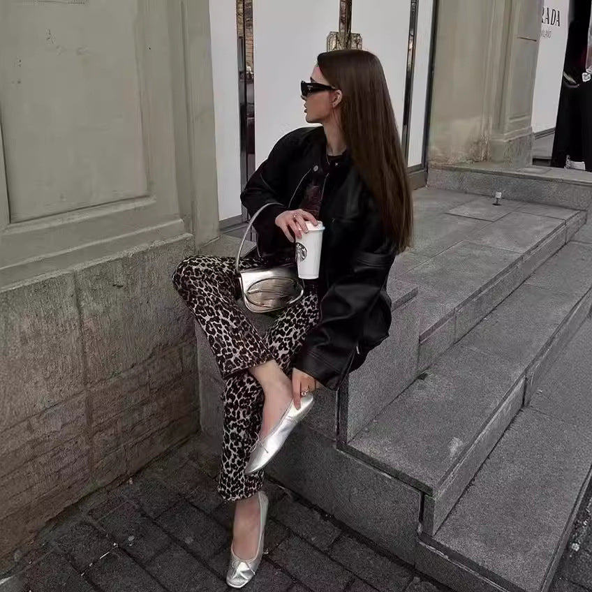 Damen lässige Lederjacke Fudus