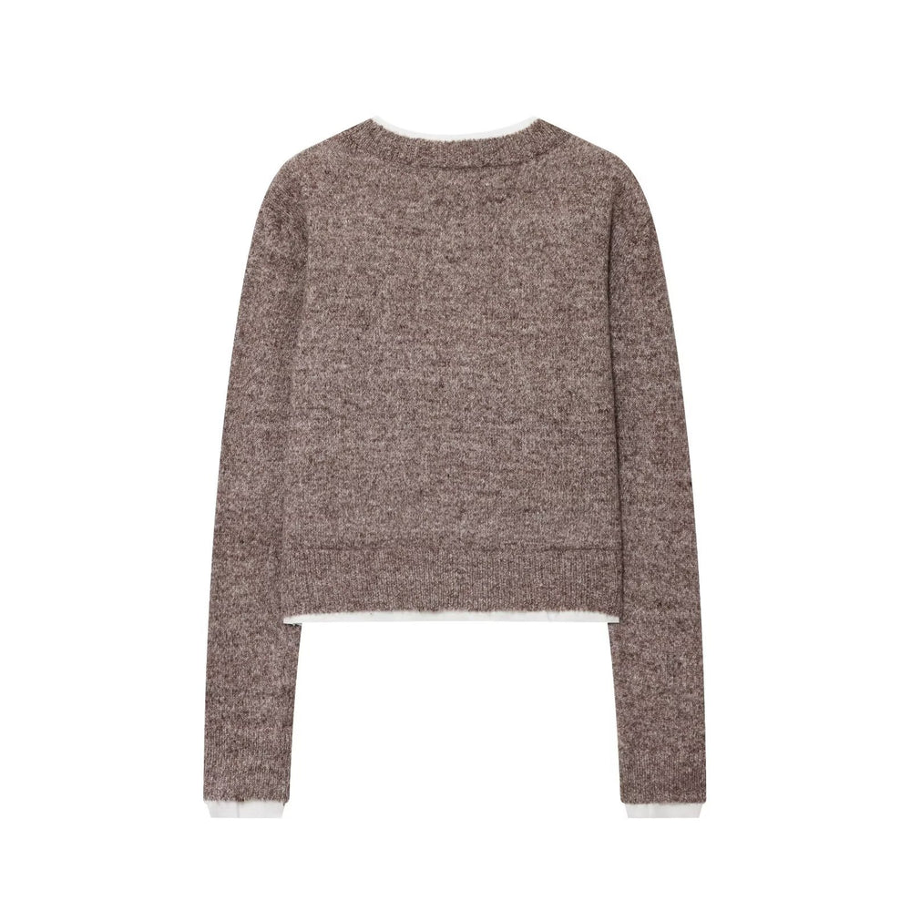 Damen Kurze Strickjacke mit Knopfdetails Fudus