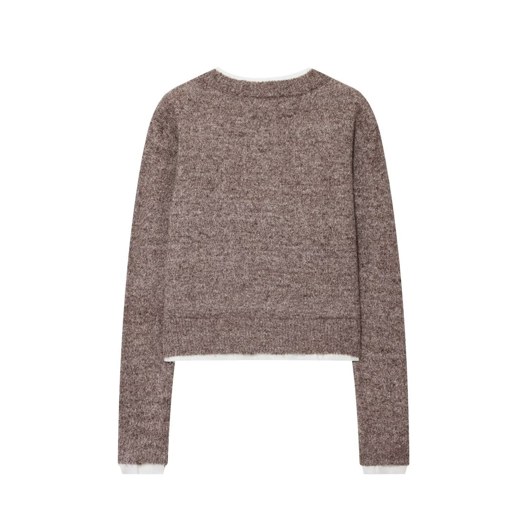 Damen Kurze Strickjacke mit Knopfdetails Fudus