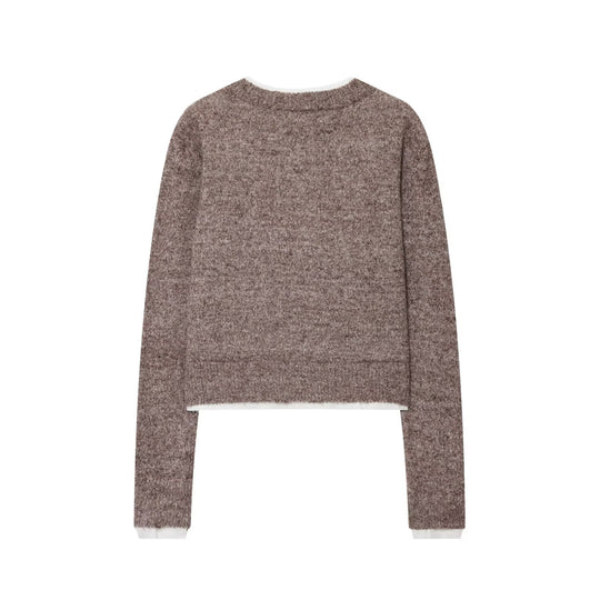 Damen Kurze Strickjacke mit Knopfdetails Fudus