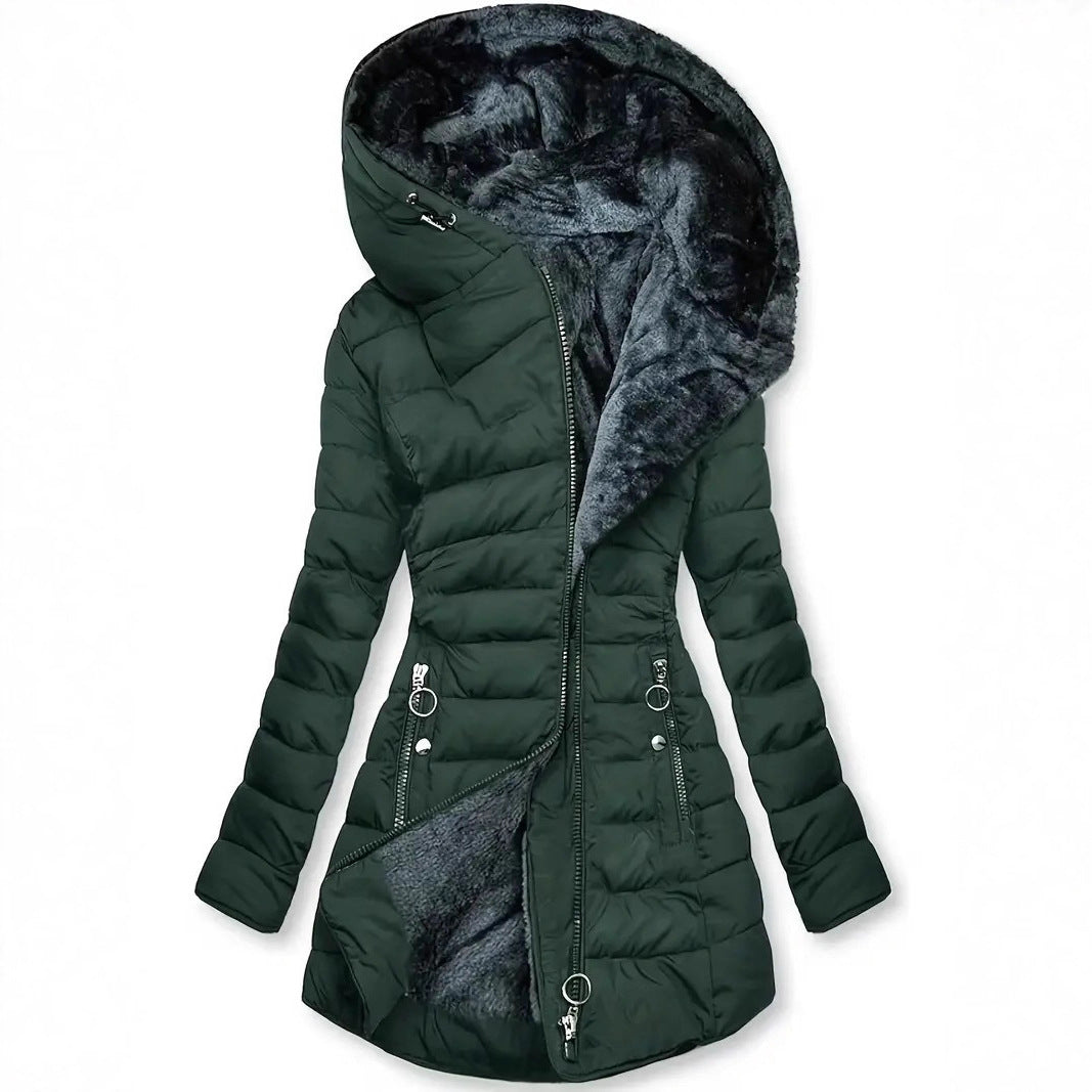 Damen Langzeit-Winterjacke mit Weichem Innenfutter